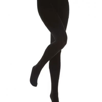 Thick Black Tights Warm Cotton Wool Blend Pantyhose w Thermal lining size S/M